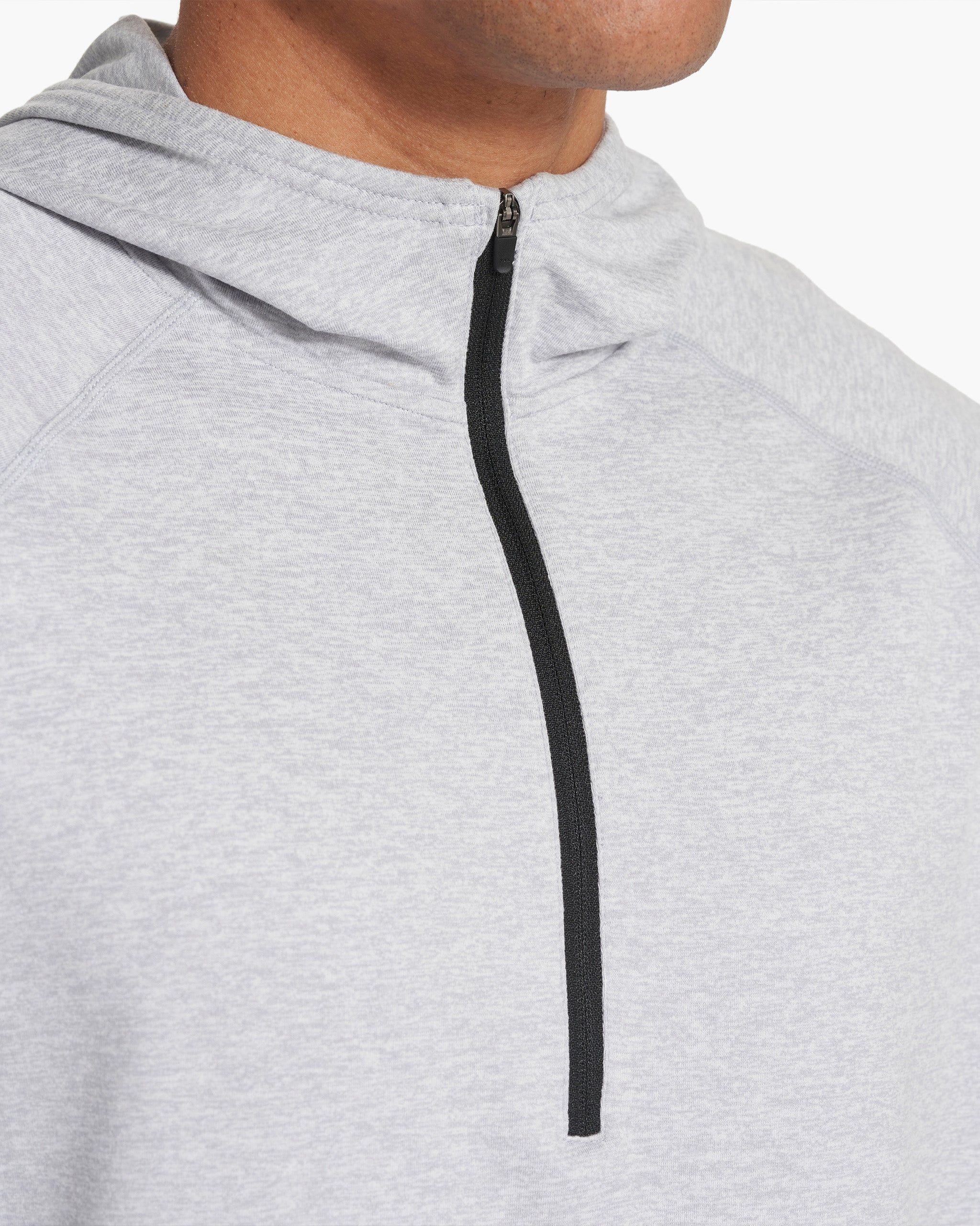 Ponto Performance Half Zip Hoodie | Platinum Heather sold by Vuori product image thumbnail 3