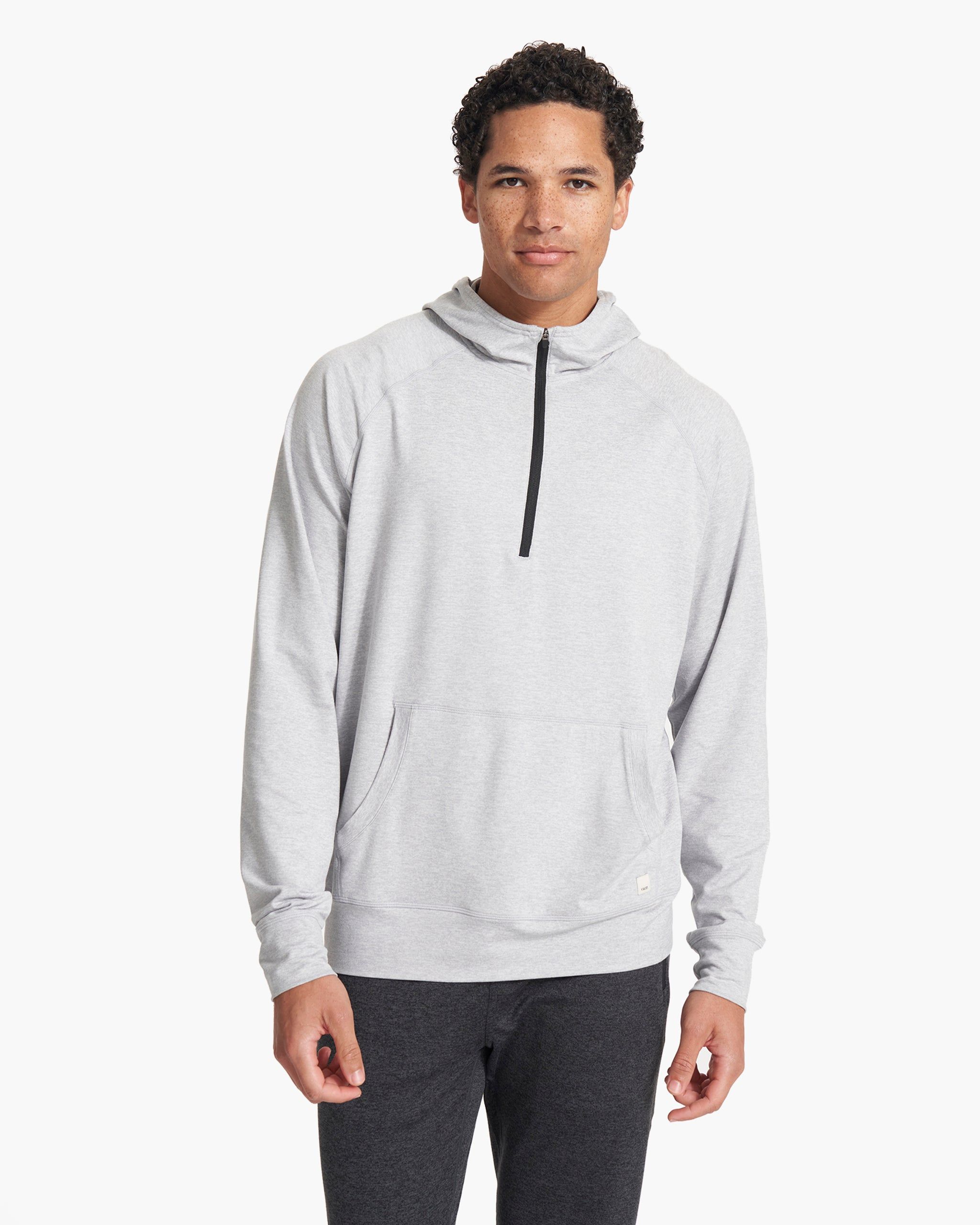 Ponto Performance Half Zip Hoodie | Platinum Heather sold by Vuori product image thumbnail 2