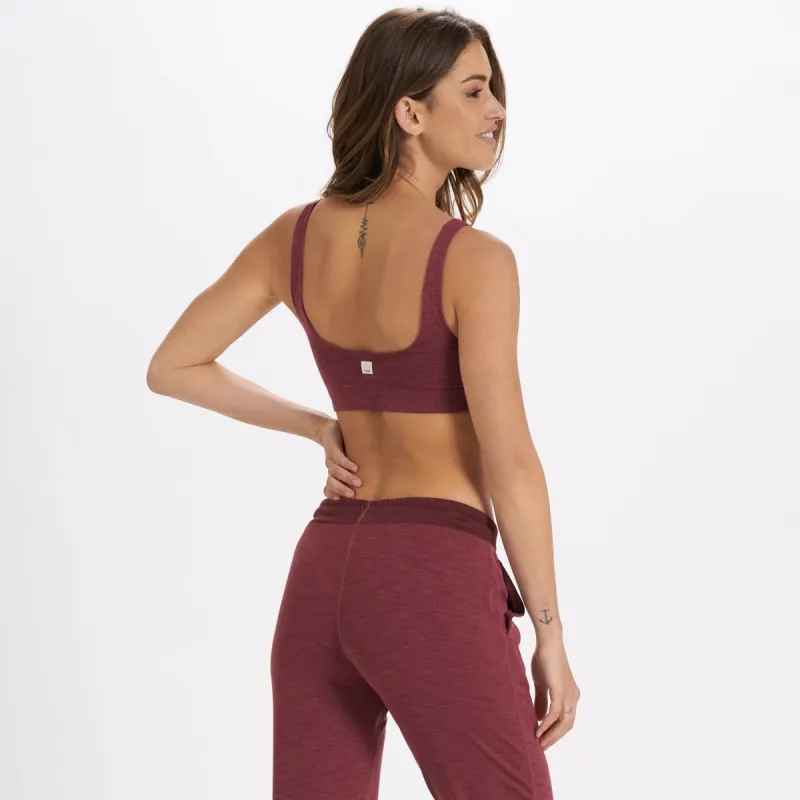 Lux Rib Daily Bra | Desert Rose Heather sold by Vuori