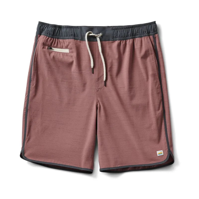 Banks Short | Marsala Slub Stripe sold by Vuori