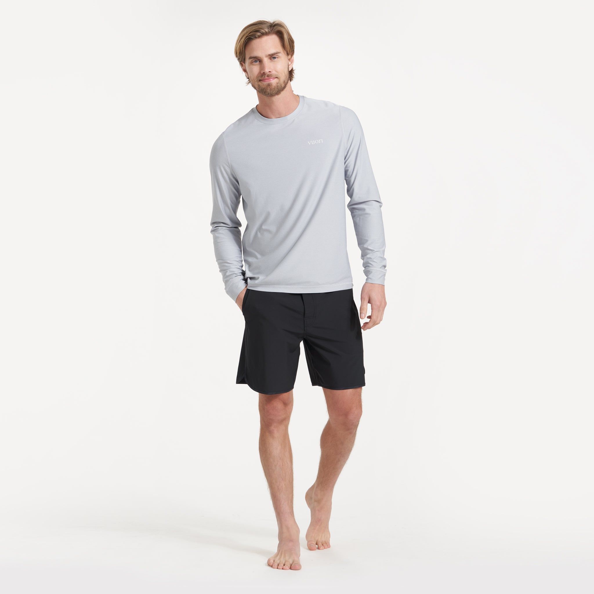 Long-Sleeve Uluwatu 2.0 Water Tee | Platinum Heather sold by Vuori product image thumbnail 5