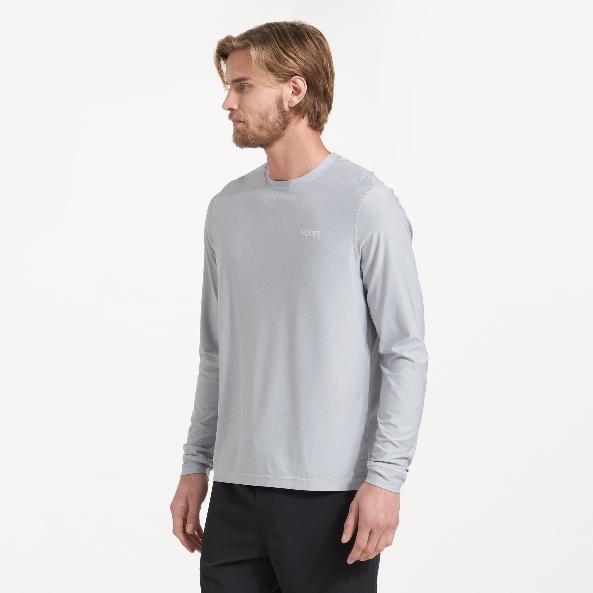 Long-Sleeve Uluwatu 2.0 Water Tee | Platinum Heather sold by Vuori product image thumbnail 3