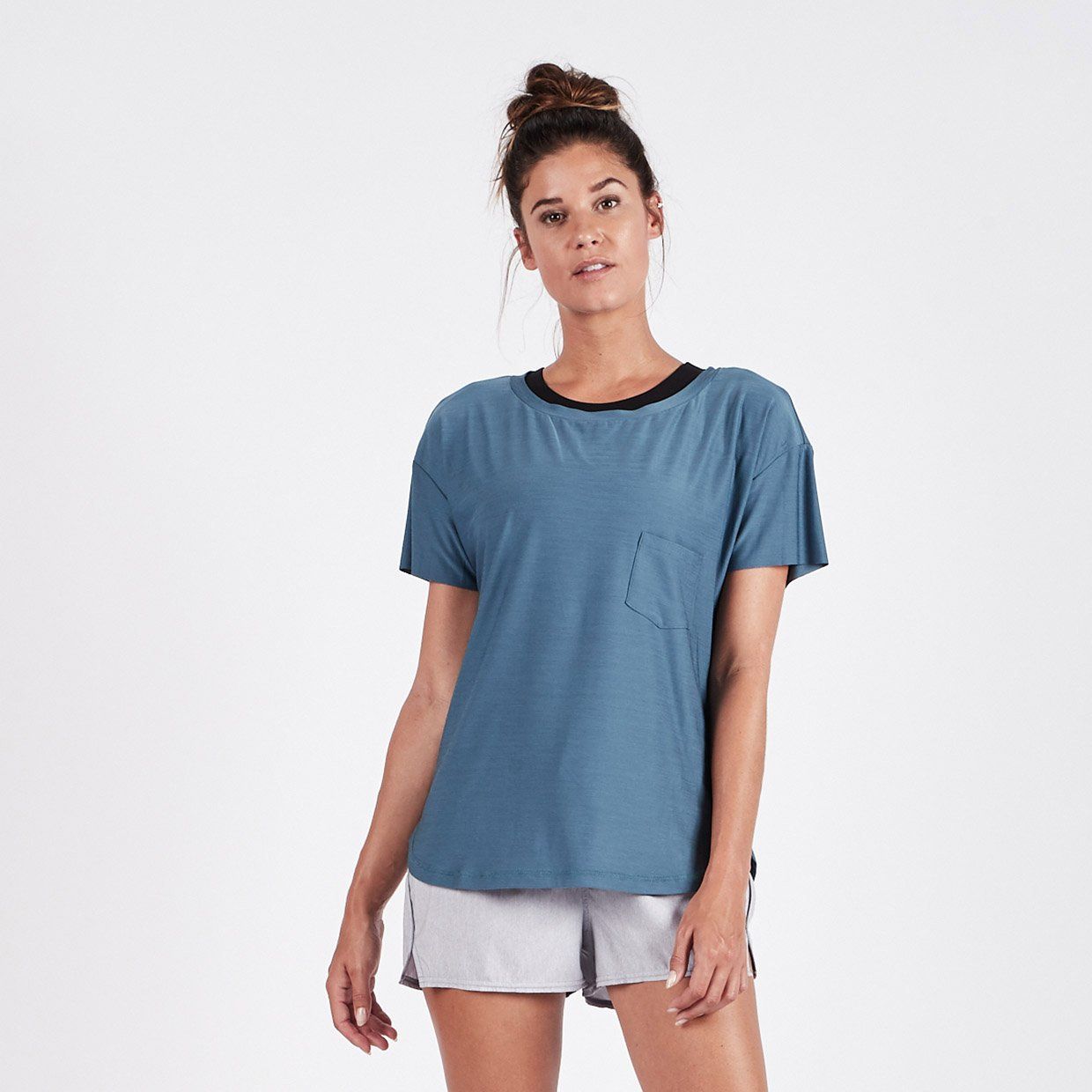 Lux Performance Tee | Tide Heather sold by Vuori