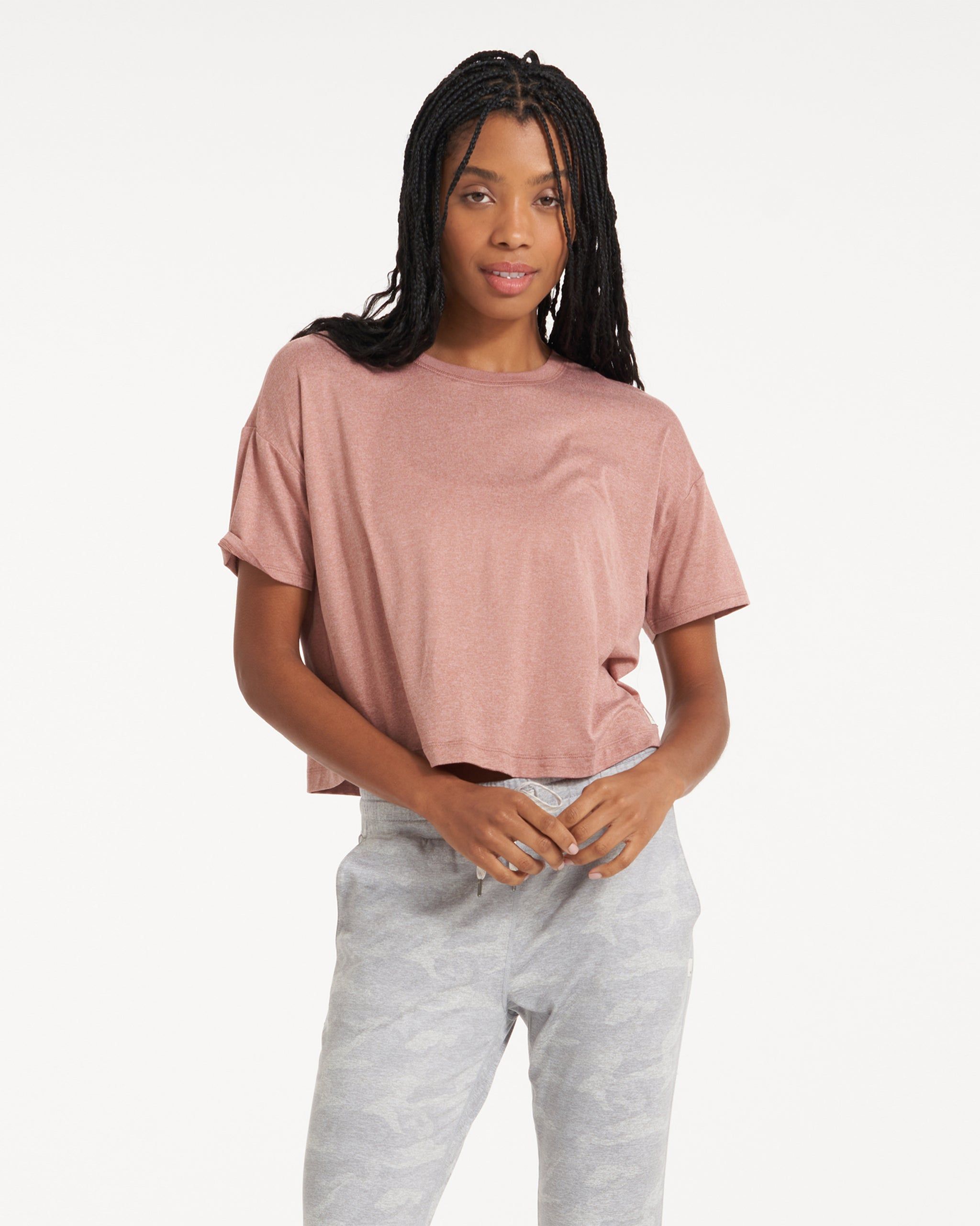 Energy Tee | Light Terracotta Heather sold by Vuori