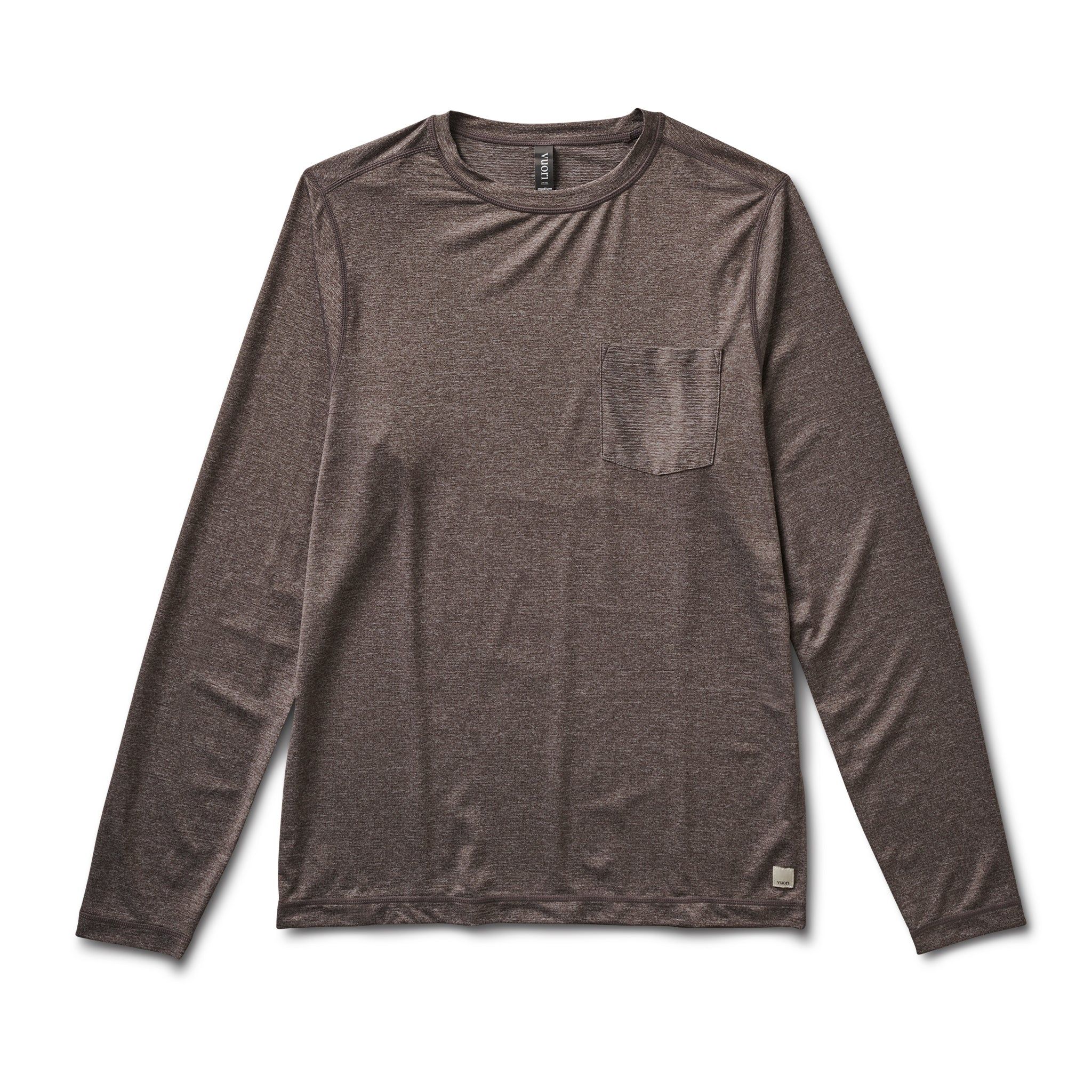 Long-Sleeve Tradewind Performance Tee | Quartz Heather sold by Vuori