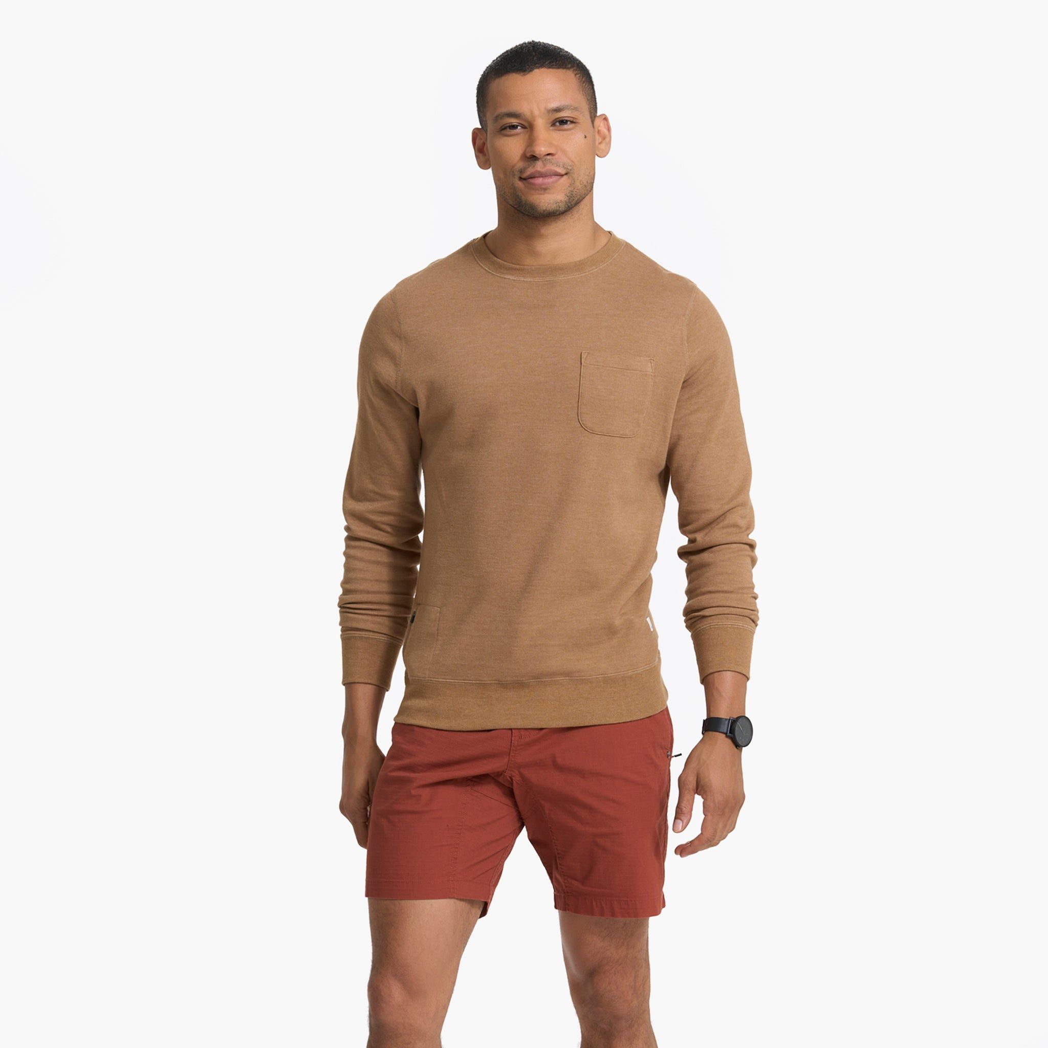 Jeffreys Pullover | Camel Heather sold by Vuori product image thumbnail 2