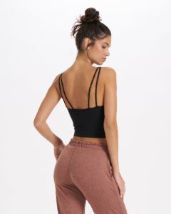 Halo Performance Crop | Black sold by Vuori