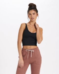 Halo Performance Crop | Black sold by Vuori