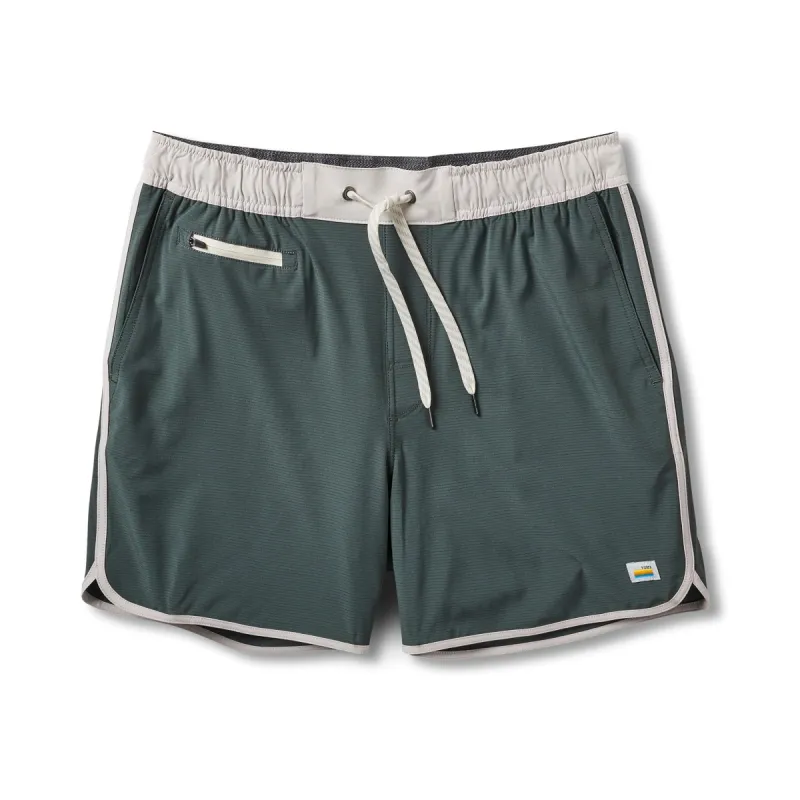 Banks Short 5" | Smoked Beryl Slub Stripe sold by Vuori