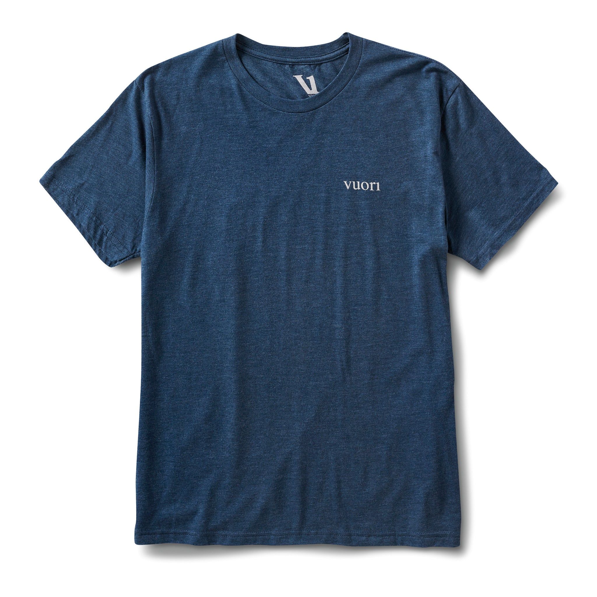 Mind Body Land Sea Tee | Indigo Heather sold by Vuori