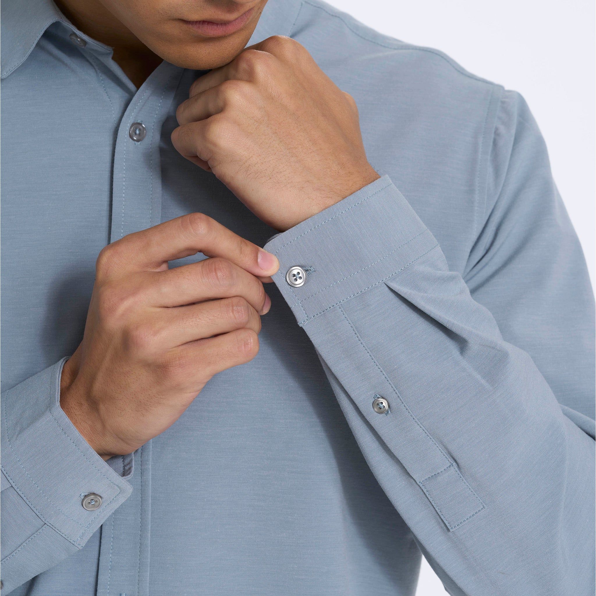 Long Sleeve Bridge Button Down | Light Cloud sold by Vuori product image thumbnail 6