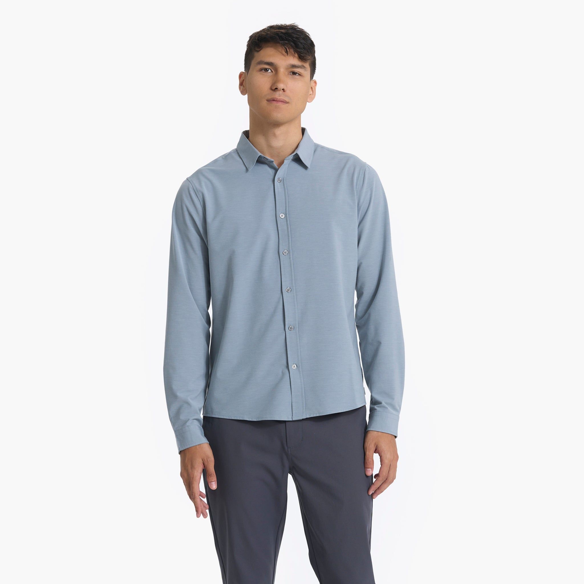 Long Sleeve Bridge Button Down | Light Cloud sold by Vuori product image thumbnail 3