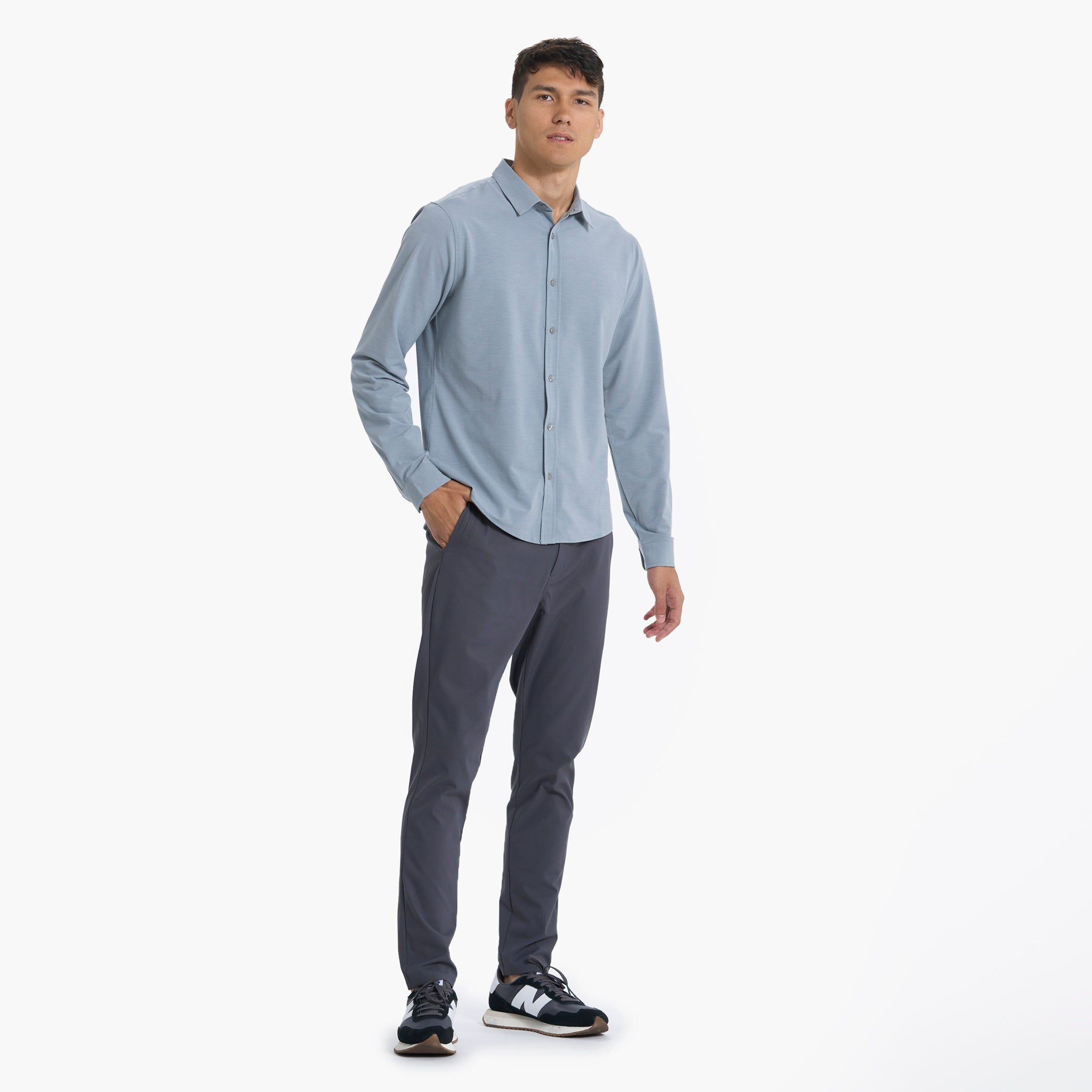 Long Sleeve Bridge Button Down | Light Cloud sold by Vuori product image thumbnail 5