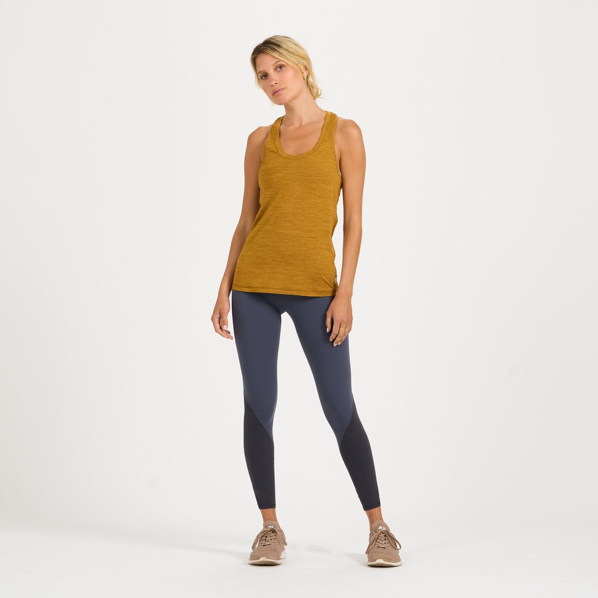 Lux Performance Tank | Dark Golden Heather sold by Vuori product image thumbnail 3