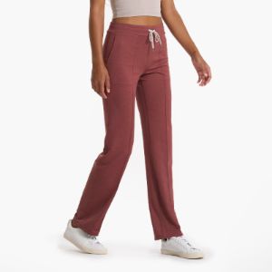 Halo Wide Leg Flare Pant | Rosewood Heather sold by Vuori