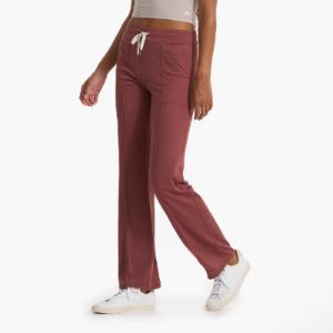 Halo Wide Leg Flare Pant | Rosewood Heather sold by Vuori