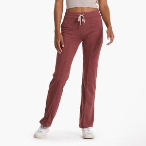 Halo Wide Leg Flare Pant | Rosewood Heather sold by Vuori