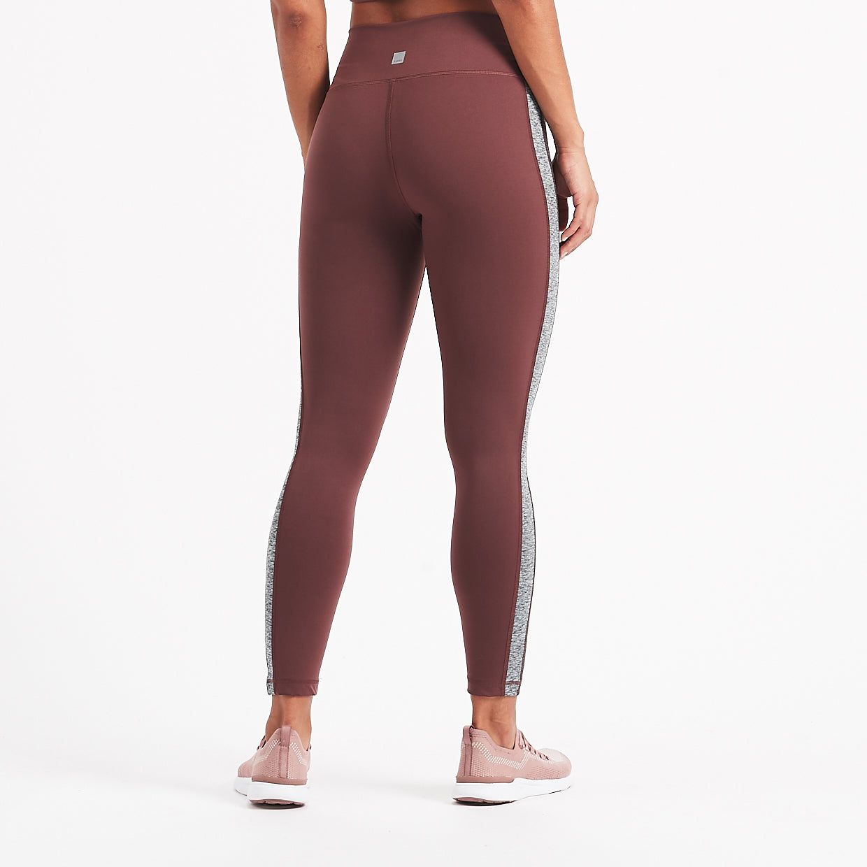 Racer High Rise Legging | Fig Charcoal / Heather Block sold by Vuori product image thumbnail 3