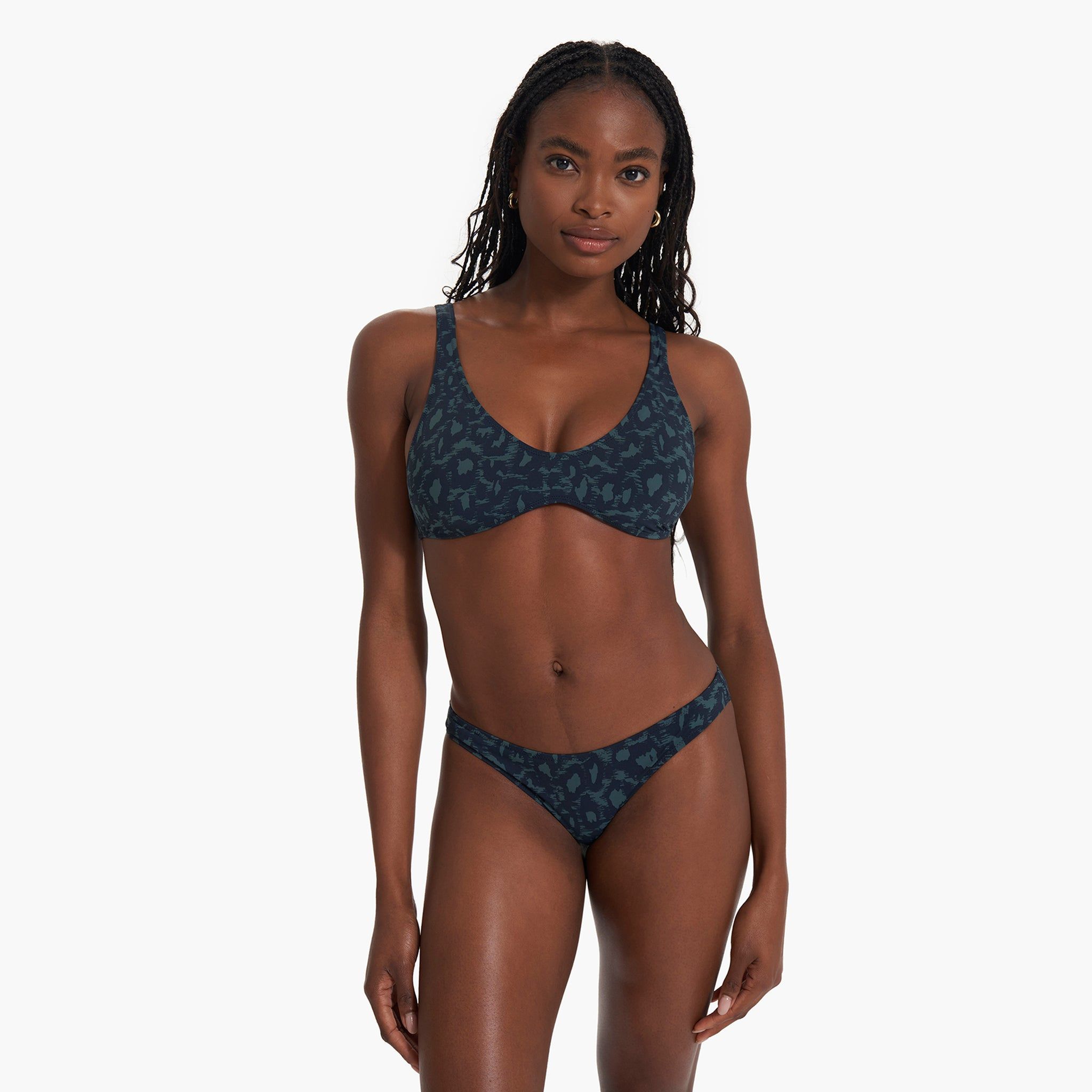 Aqua Triangle Top | Beryl Spots sold by Vuori