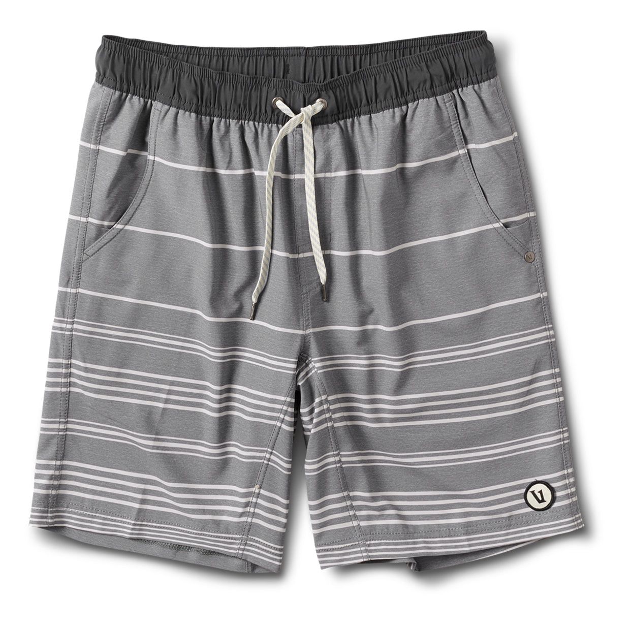 Kore Short | Heather Grey Stripe sold by Vuori
