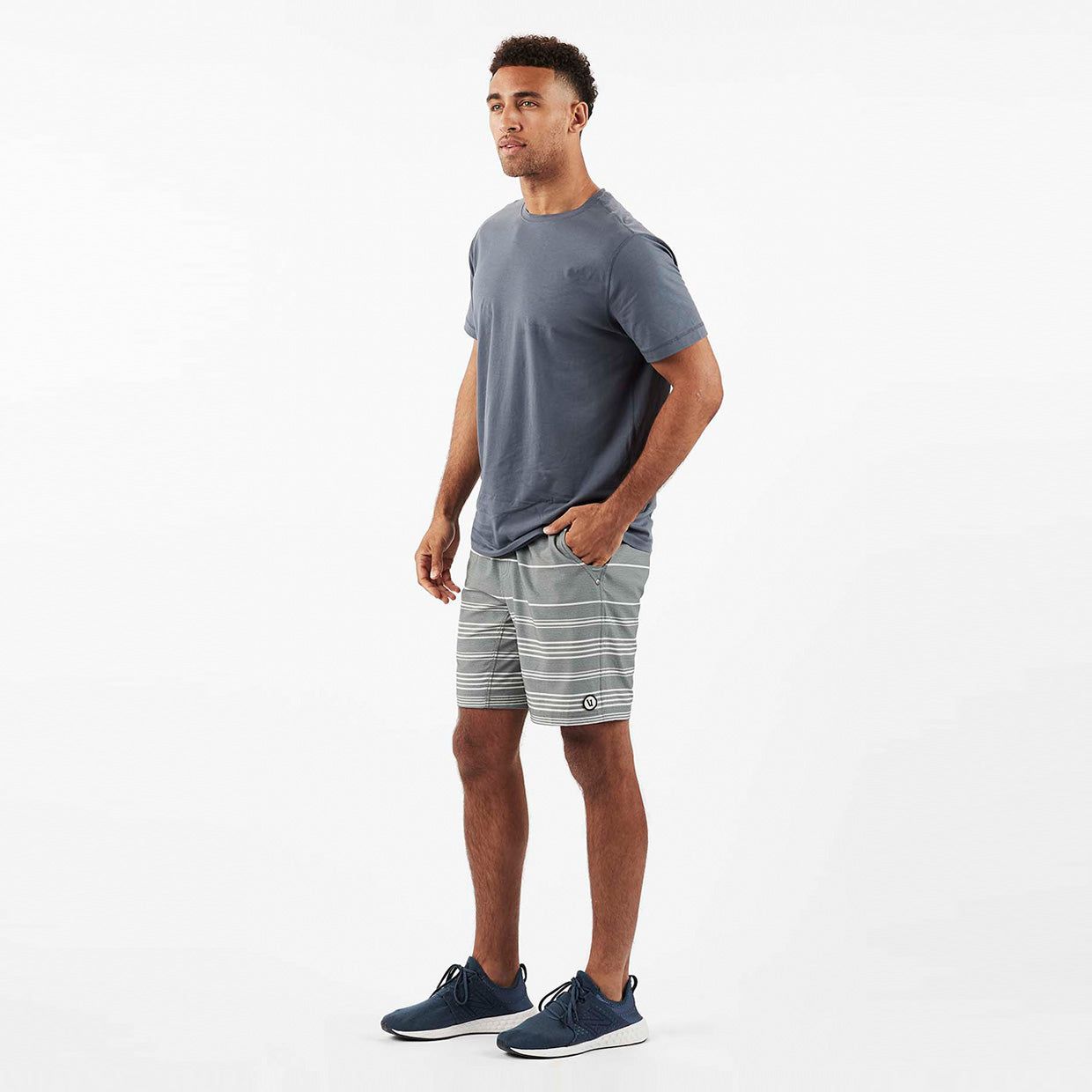 Kore Short | Heather Grey Stripe sold by Vuori product image thumbnail 3