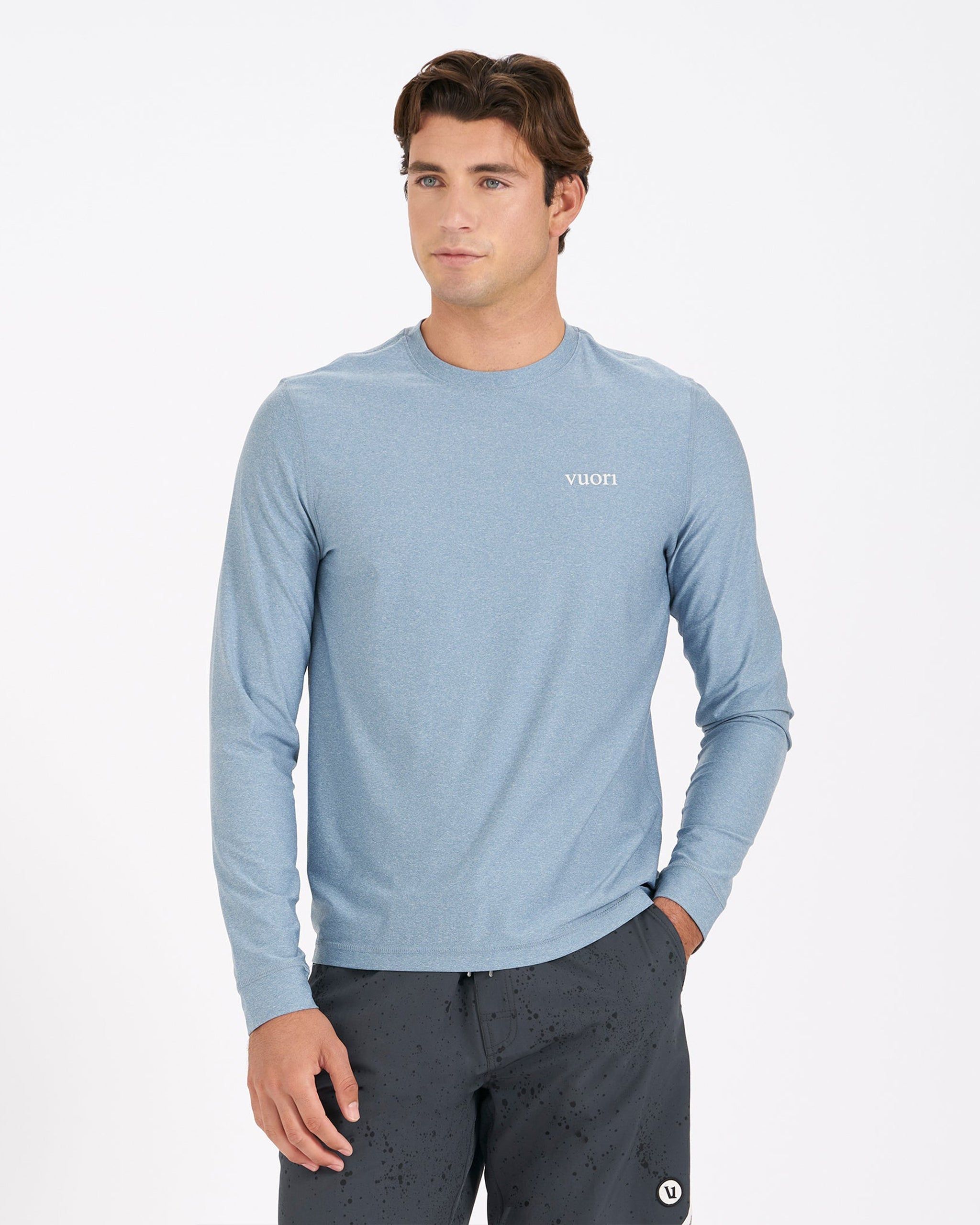 Long-Sleeve Uluwatu 2.0 Water Tee | Cloud Heather sold by Vuori product image thumbnail 2