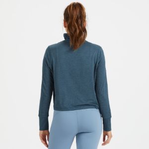 Crescent Half Zip | Indigo Heather sold by Vuori