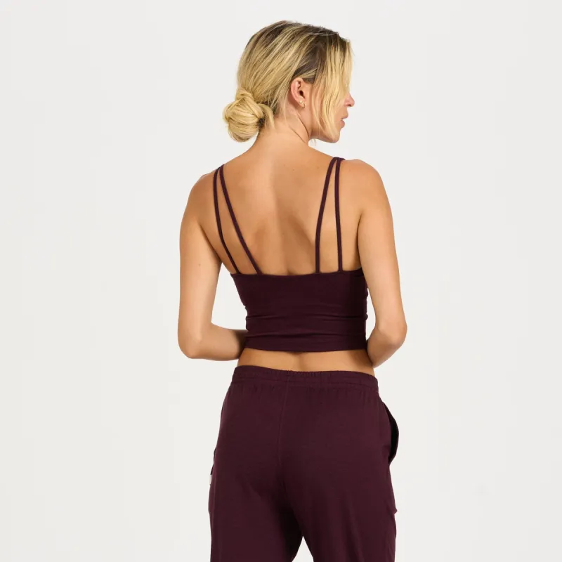Halo Performance Crop | Cerise Heather sold by Vuori