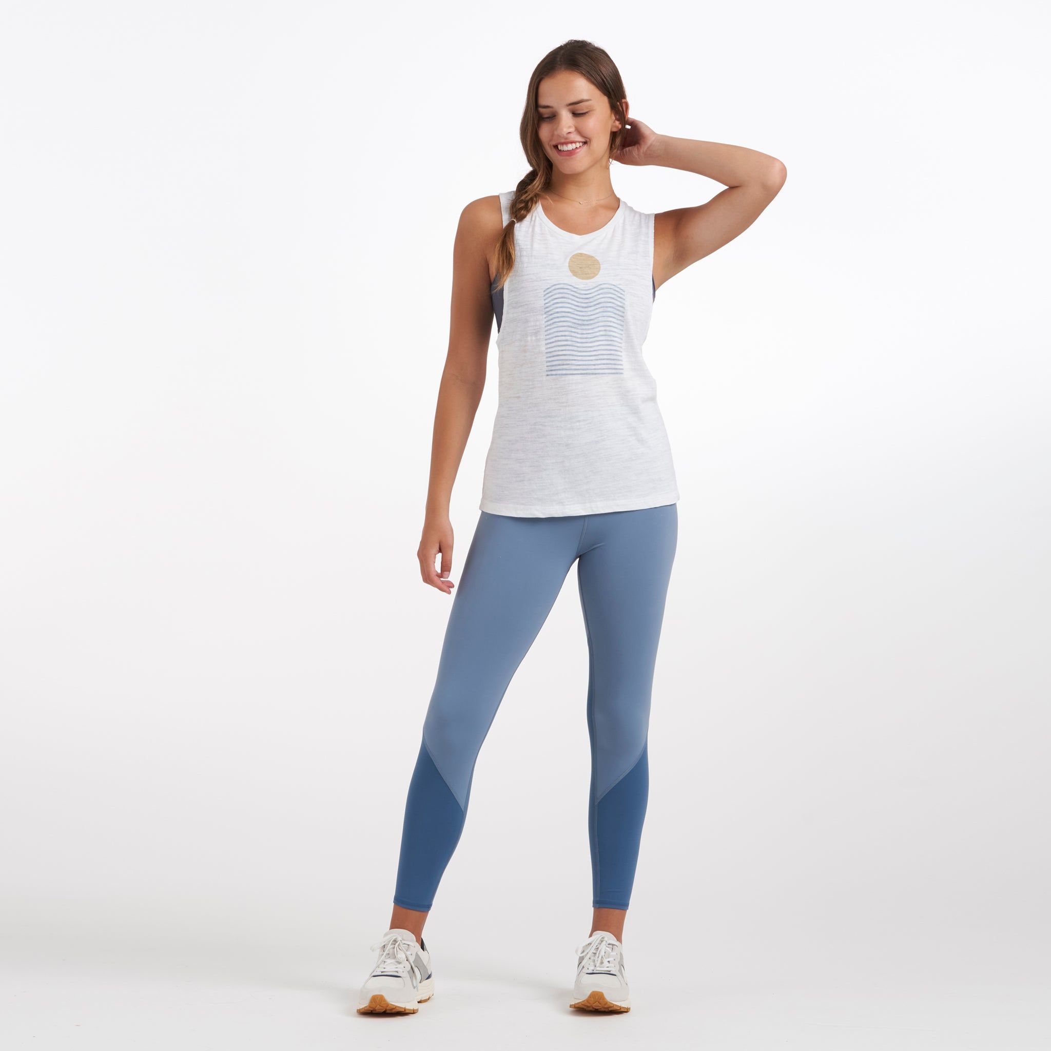 Horizon Tank | White Slub sold by Vuori product image thumbnail 3