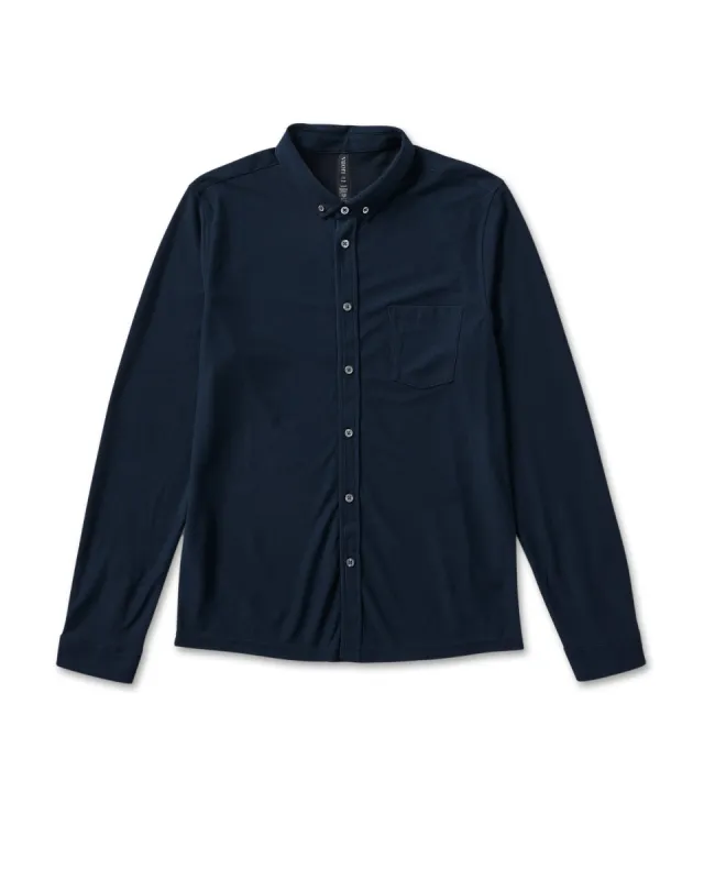 Long-Sleeve Ace Button-Down | Ink sold by Vuori