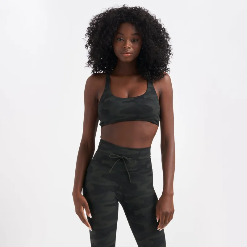 Yosemite Bra | Green Camo sold by Vuori