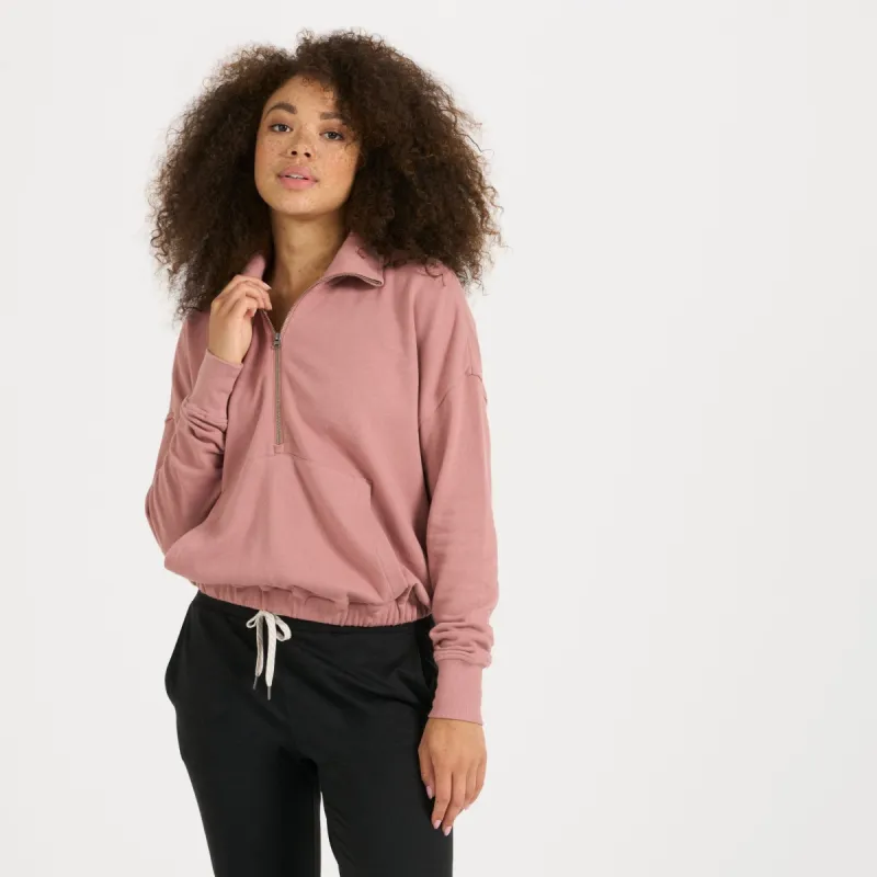 Sunnyside Half Zip | Burnt Clay sold by Vuori