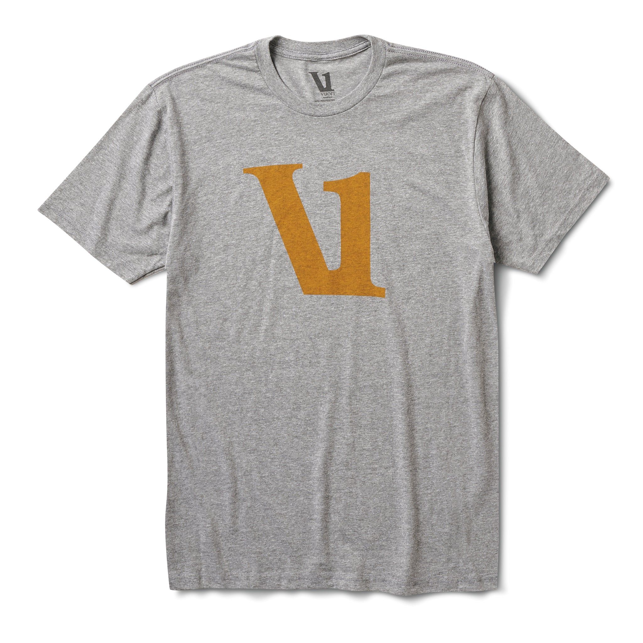 V1 Logo Tee | Heather Grey / Flax sold by Vuori