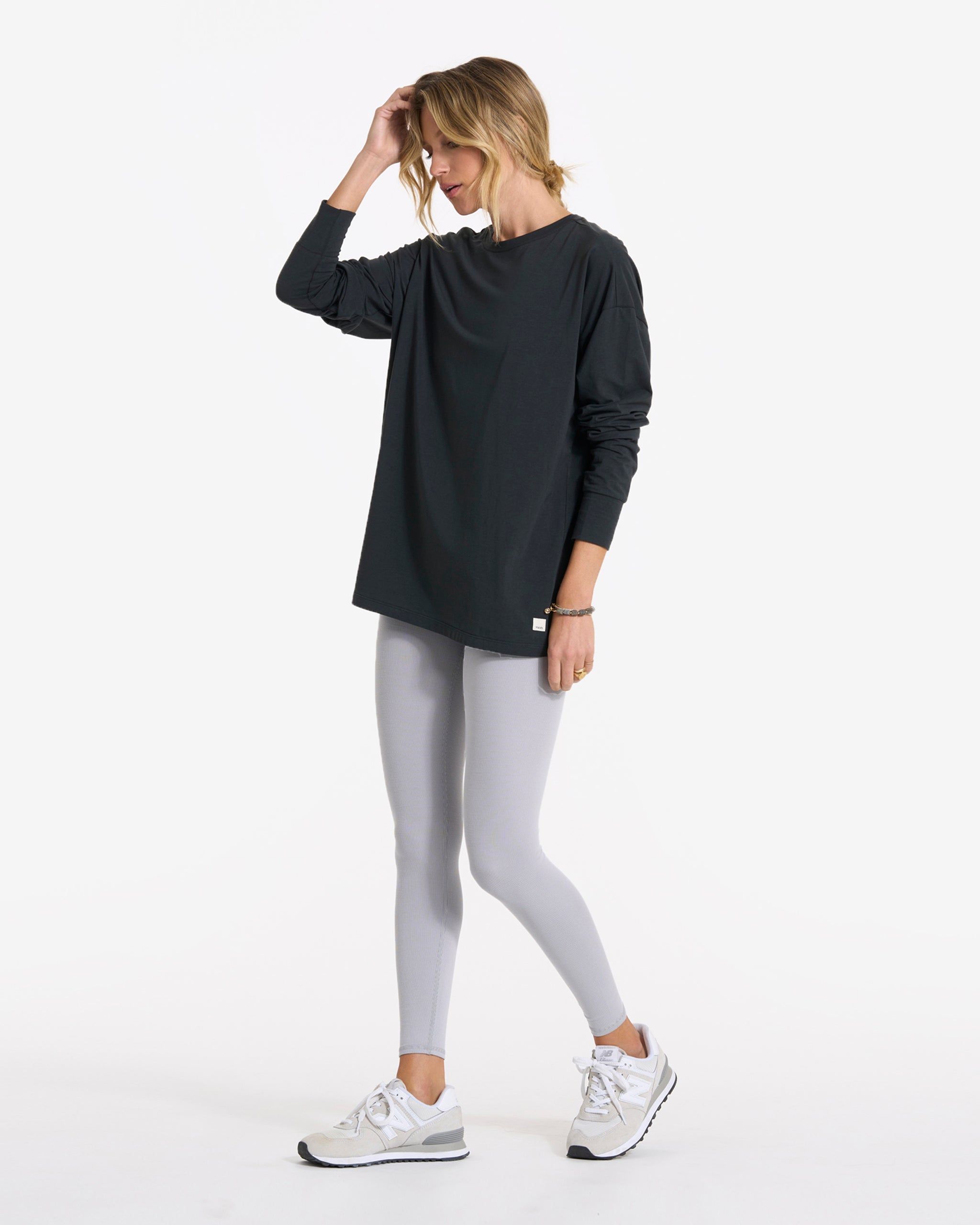 Long-Sleeve Feather Tee | Washed Black sold by Vuori product image thumbnail 5