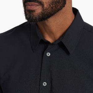 Short Sleeve Manhattan Button Down | Black sold by Vuori