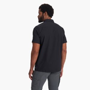Short Sleeve Manhattan Button Down | Black sold by Vuori
