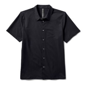 Short Sleeve Manhattan Button Down | Black sold by Vuori