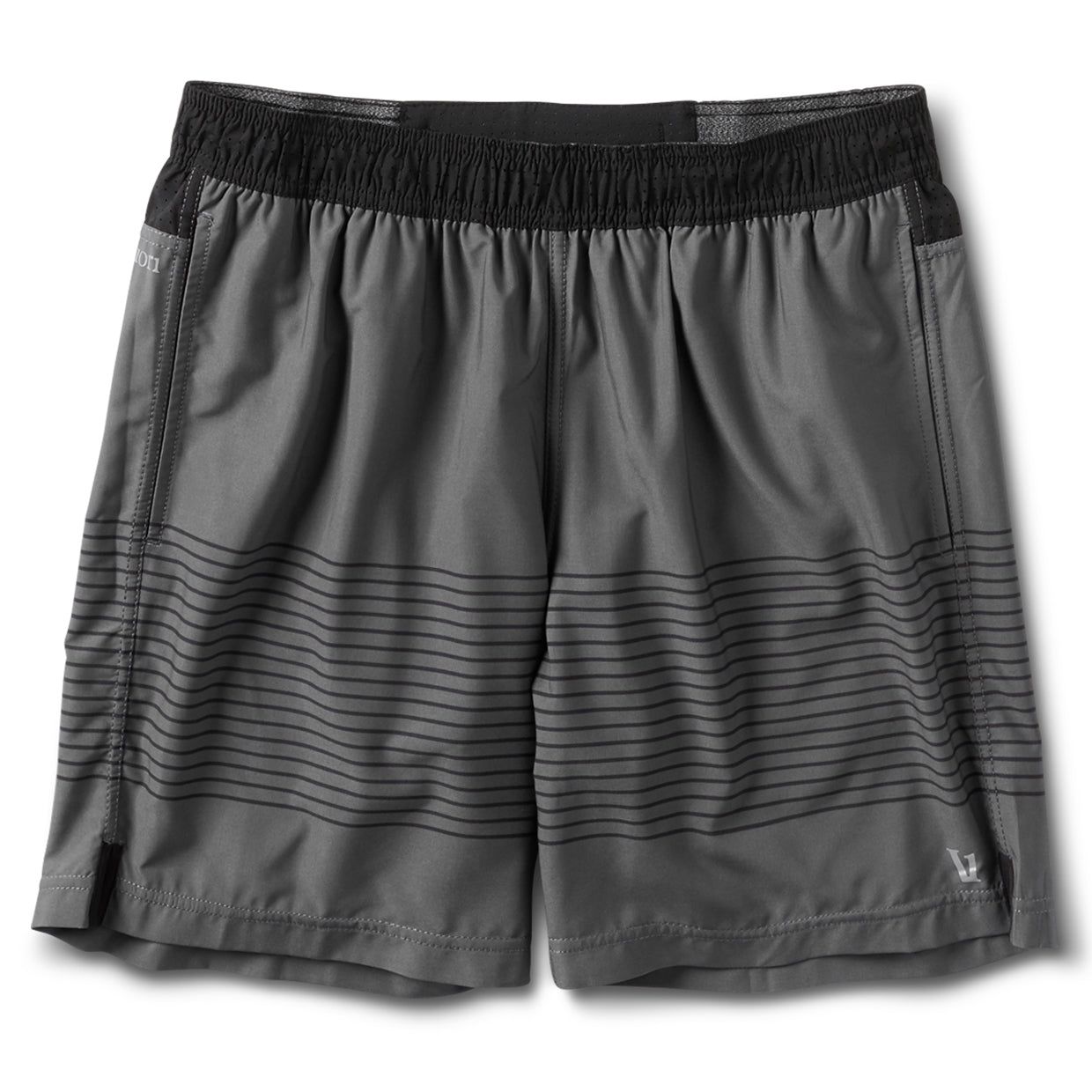 Rush Short | Charcoal Black Stripe sold by Vuori