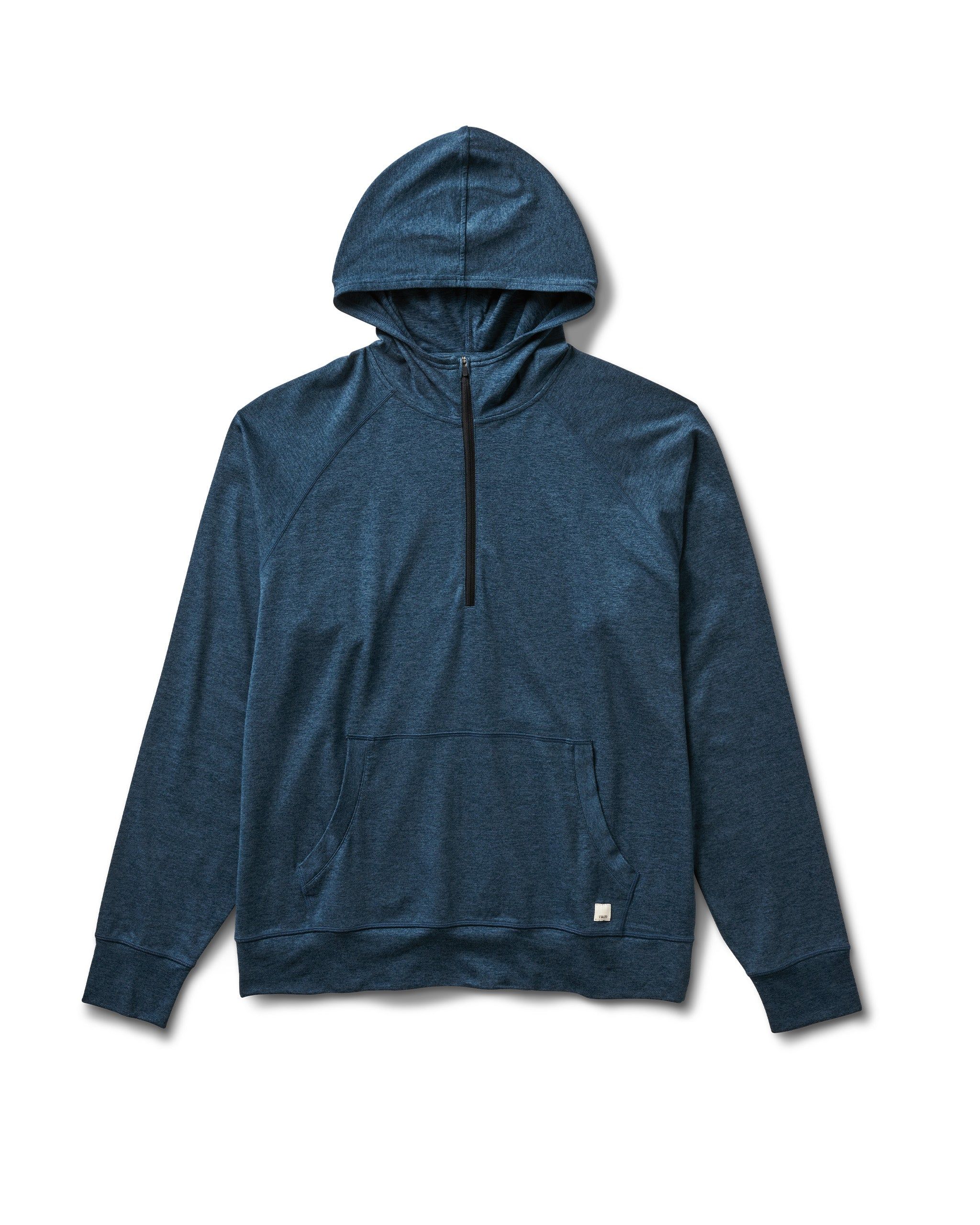 Ponto Performance Half Zip Hoodie | Indigo Heather sold by Vuori