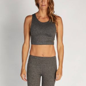 Altitude Sports Bra | Charcoal Heather sold by Vuori