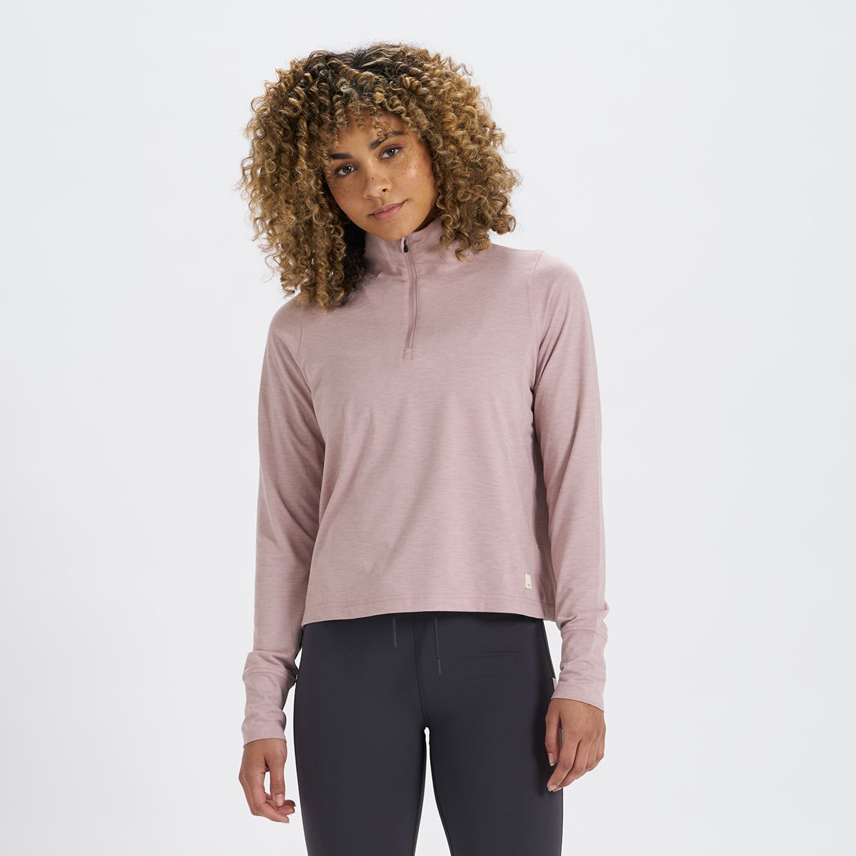 Crescent Half Zip | Dusk Heather sold by Vuori