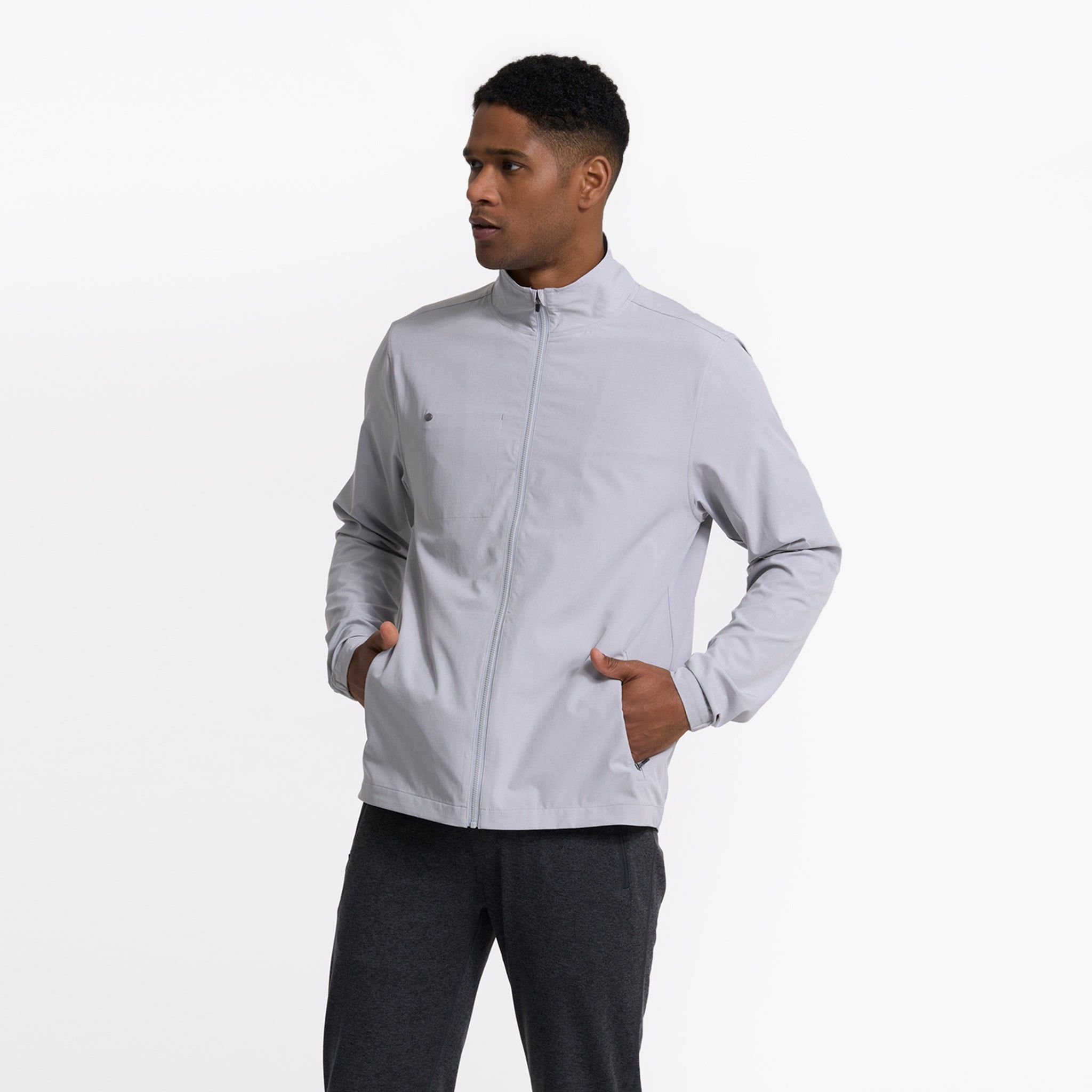 Venture Track Jacket | Platinum Linen Texture sold by Vuori product image thumbnail 3