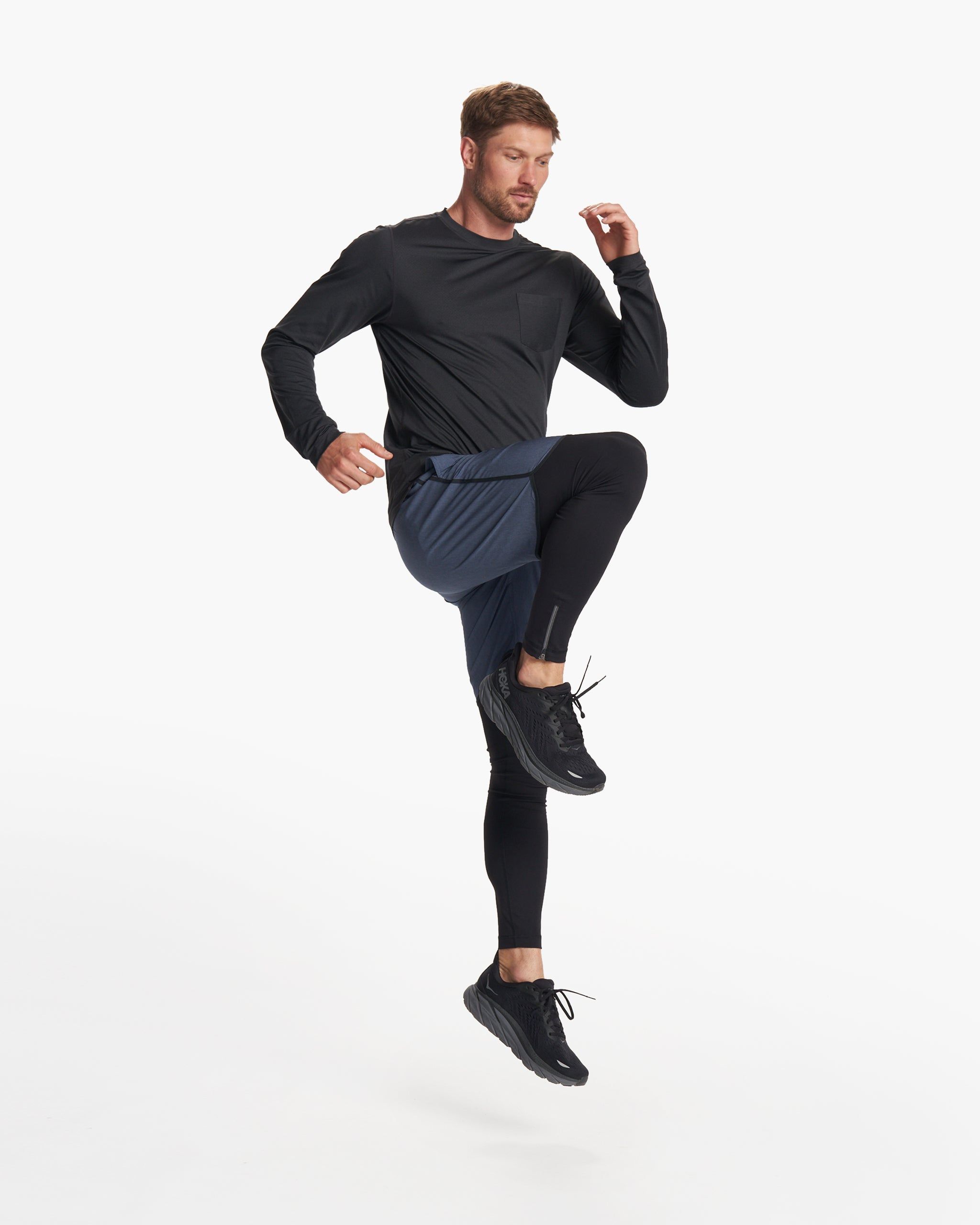Long-Sleeve Tradewind Performance Tee | Black Heather sold by Vuori product image thumbnail 6