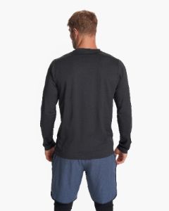 Long-Sleeve Tradewind Performance Tee | Black Heather sold by Vuori
