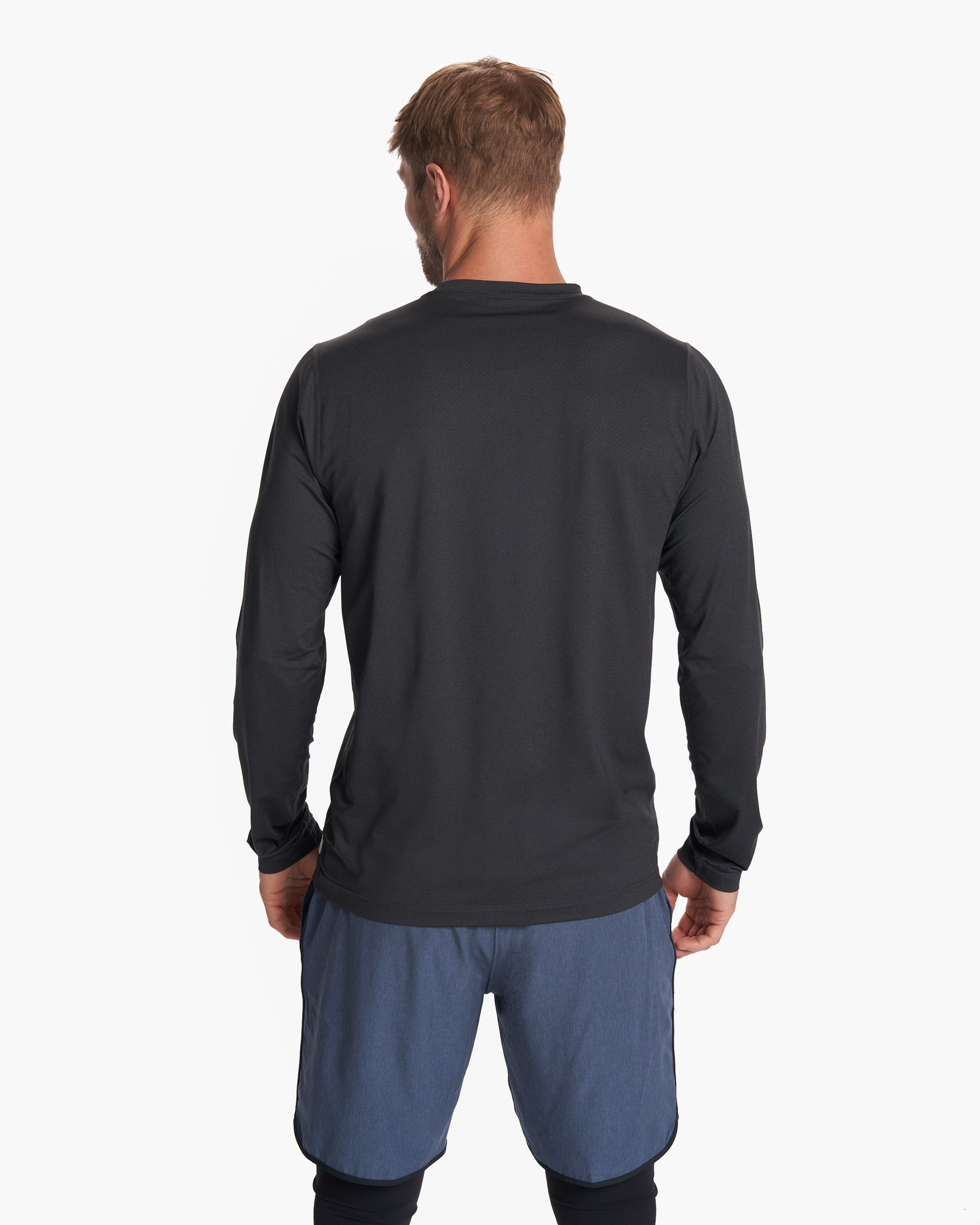 Long-Sleeve Tradewind Performance Tee | Black Heather sold by Vuori product image thumbnail 4