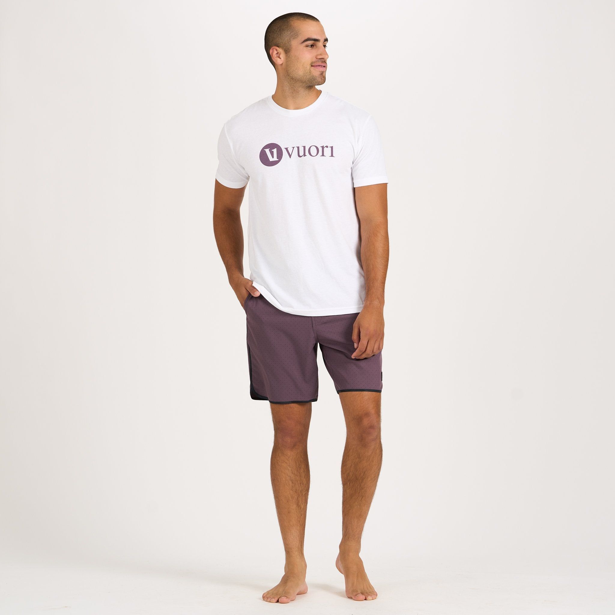 Cruise Boardshort | Smoked Plum Micro Dot sold by Vuori product image thumbnail 4