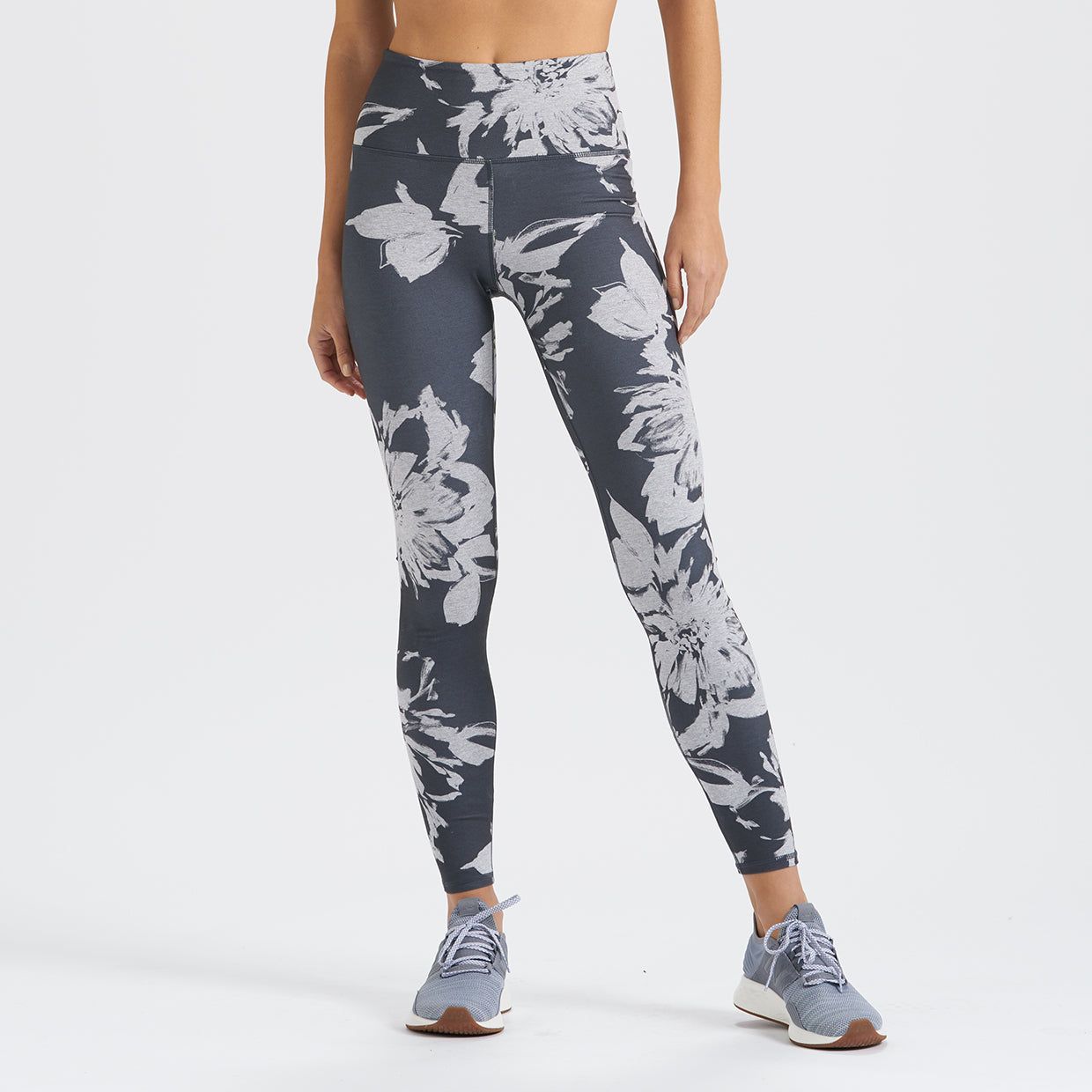 Clean Elevation Legging | Charcoal Big Flower sold by Vuori
