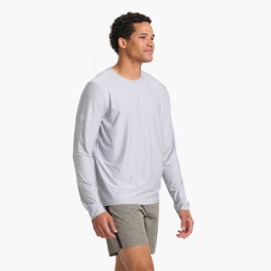 Long Sleeve Uluwatu 23 Water Tee | Platinum Heather sold by Vuori