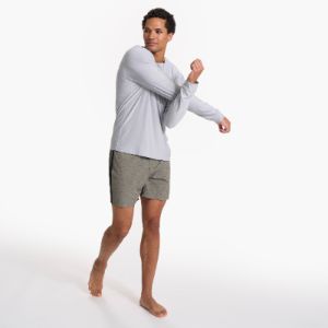 Long Sleeve Uluwatu 23 Water Tee | Platinum Heather sold by Vuori