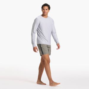 Long Sleeve Uluwatu 23 Water Tee | Platinum Heather sold by Vuori